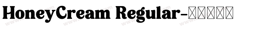 HoneyCream Regular字体转换